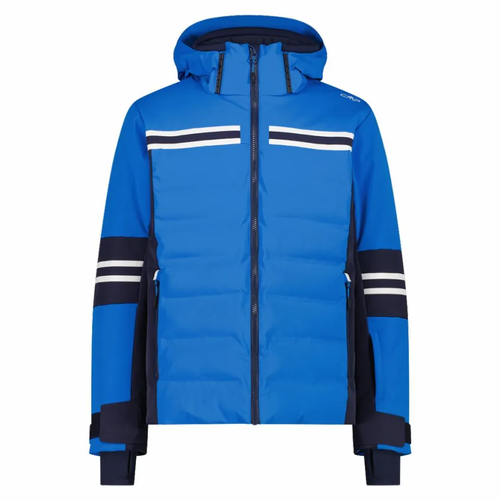 Giacca da sci da uomo in twill con cappuccio 4 way stretch