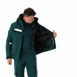 Giacca da sci da uomo in twill con cappuccio