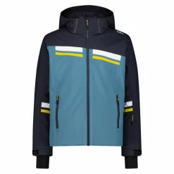 Giacca da sci da uomo in twill con cappuccio