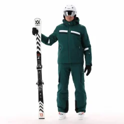 Giacca da sci da uomo in twill con cappuccio