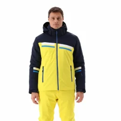 Giacca da sci da uomo in twill con cappuccio
