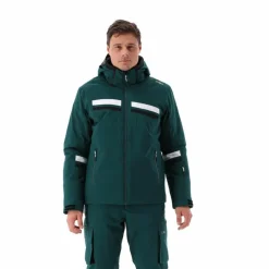 Giacca da sci da uomo in twill con cappuccio