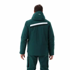 Giacca da sci da uomo in twill con cappuccio