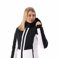 Giacca da sci in stretch twill con cappuccio staccabile da donna