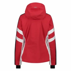 Giacca da sci in twill con cappuccio staccabile da donna