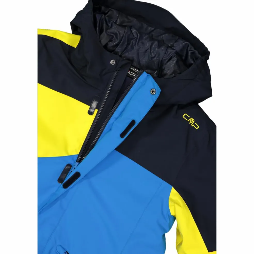 Giacca da sci in twill da bambino con cappuccio