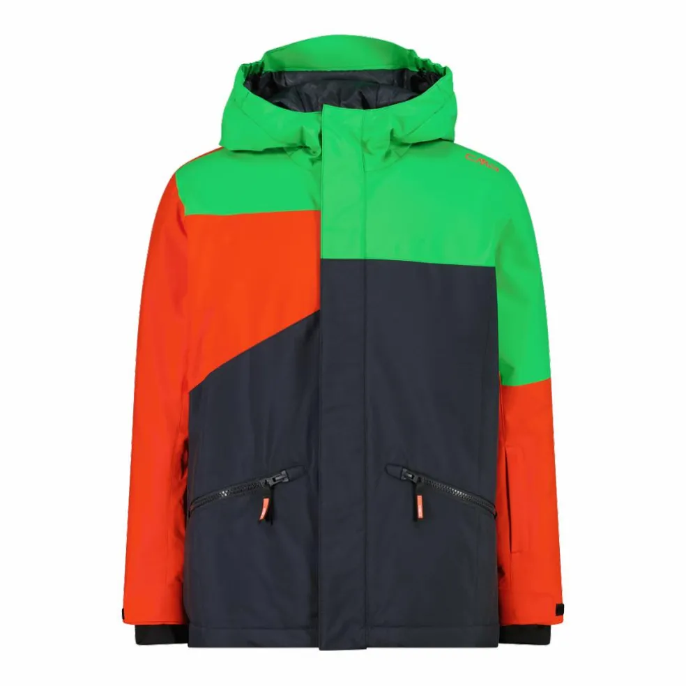 Giacca da sci in twill da bambino con cappuccio