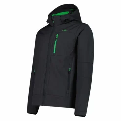 Giacca da uomo in Softshell con cappuccio staccabile