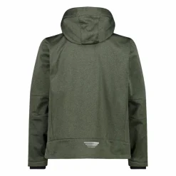 Giacca da uomo in Softshell melange con cappuccio staccabile