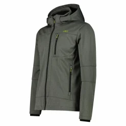 Giacca da uomo in Softshell melange con cappuccio staccabile