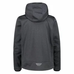 Giacca da uomo in Softshell melange con cappuccio staccabile