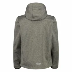 Giacca da uomo in Softshell melange con cappuccio staccabile