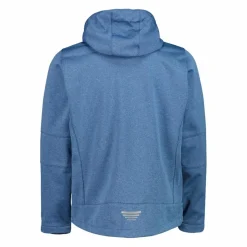 Giacca da uomo in Softshell melange con cappuccio staccabile