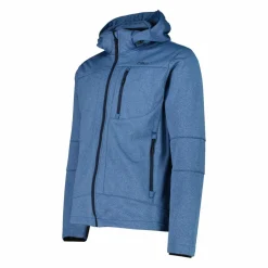 Giacca da uomo in Softshell melange con cappuccio staccabile