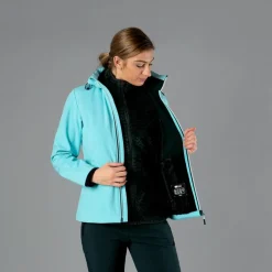 Giacca donna in Softshell con cappuccio staccabile