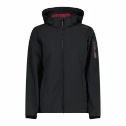 Giacca donna in Softshell con cappuccio staccabile