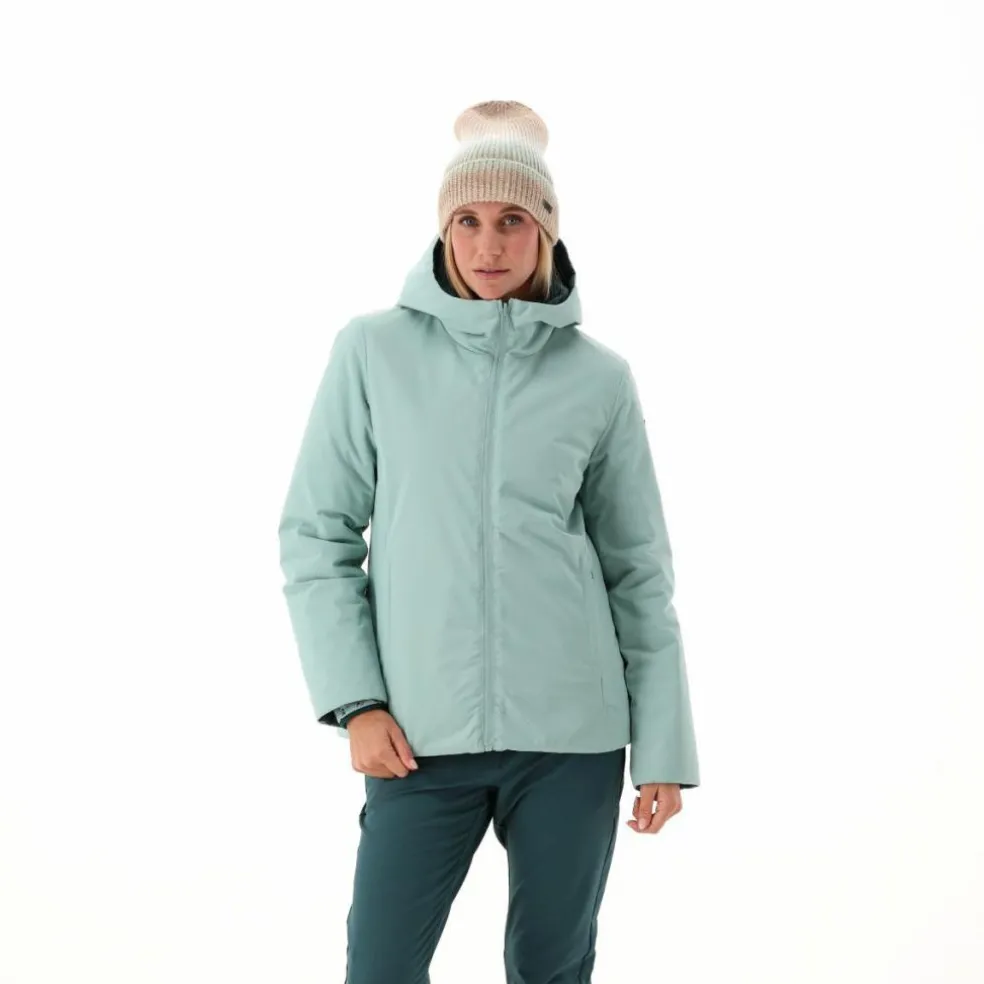 Giacca double face con cappuccio da donna