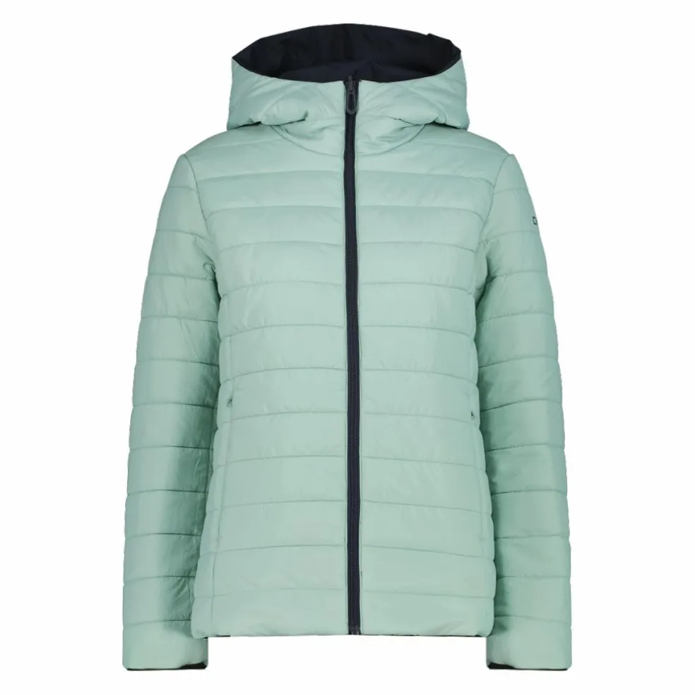 Giacca double face con cappuccio da donna