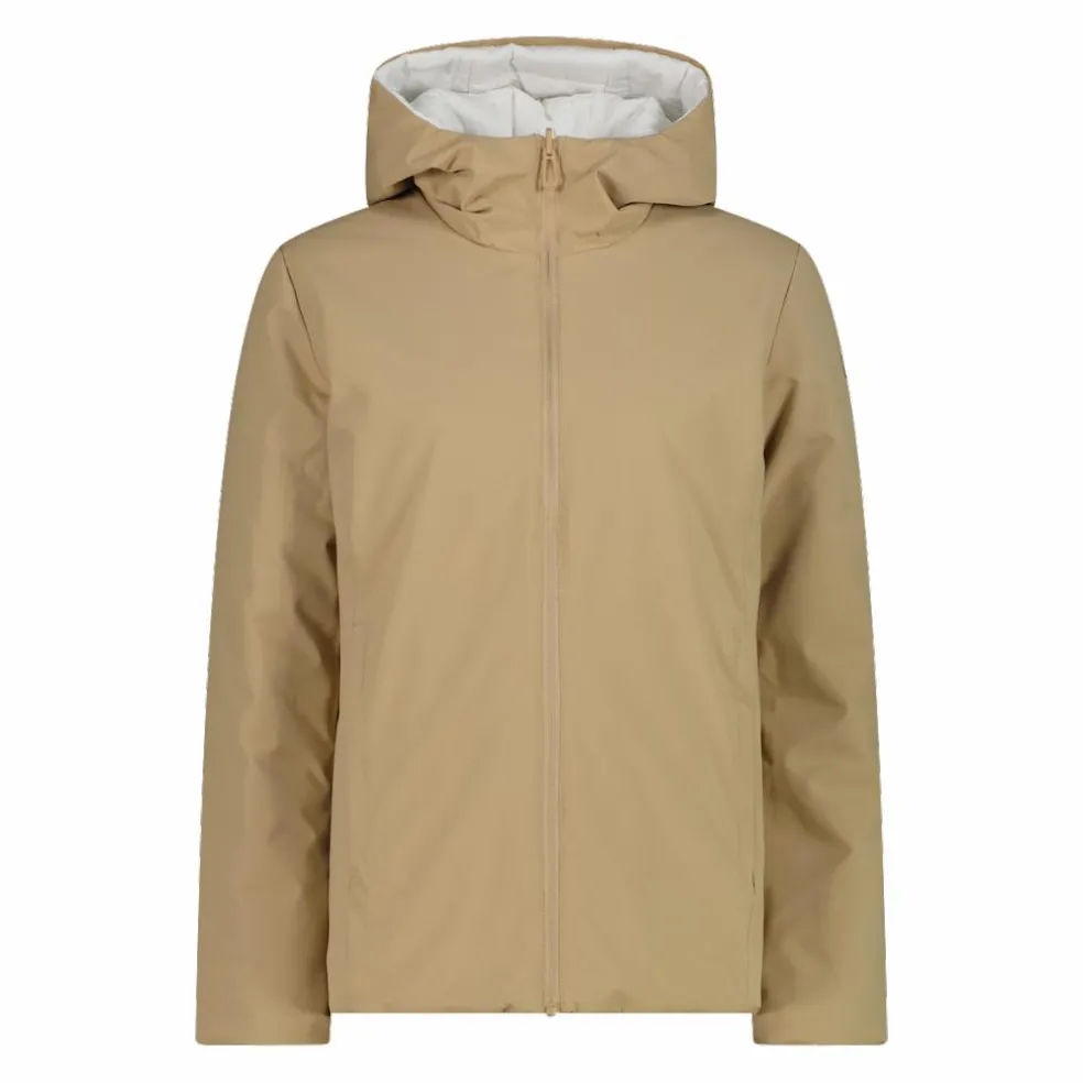 Giacca double face con cappuccio da donna