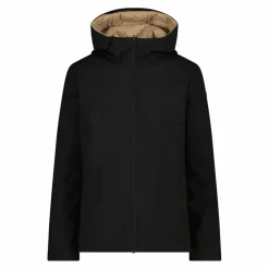Giacca double face con cappuccio da donna
