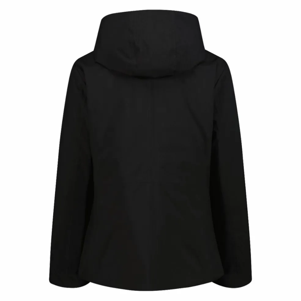 Giacca double face con cappuccio da donna