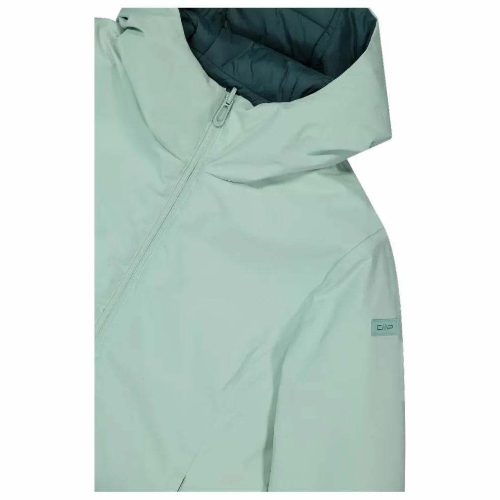 Giacca double face con cappuccio da donna