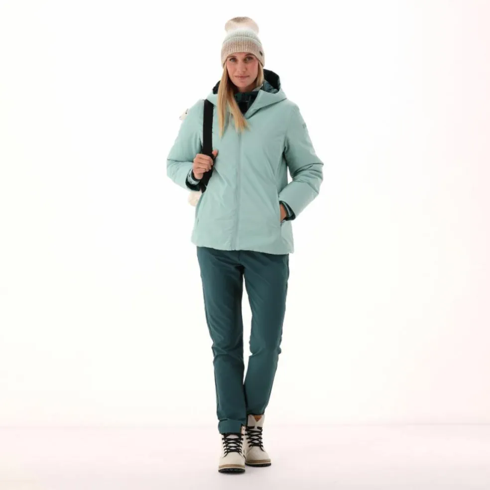 Giacca double face con cappuccio da donna