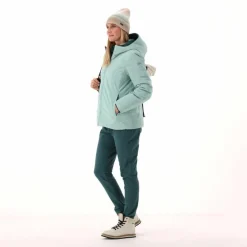 Giacca double face con cappuccio da donna