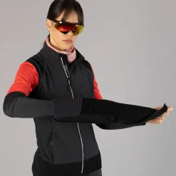 Giacca ibrida da donna con maniche removibili