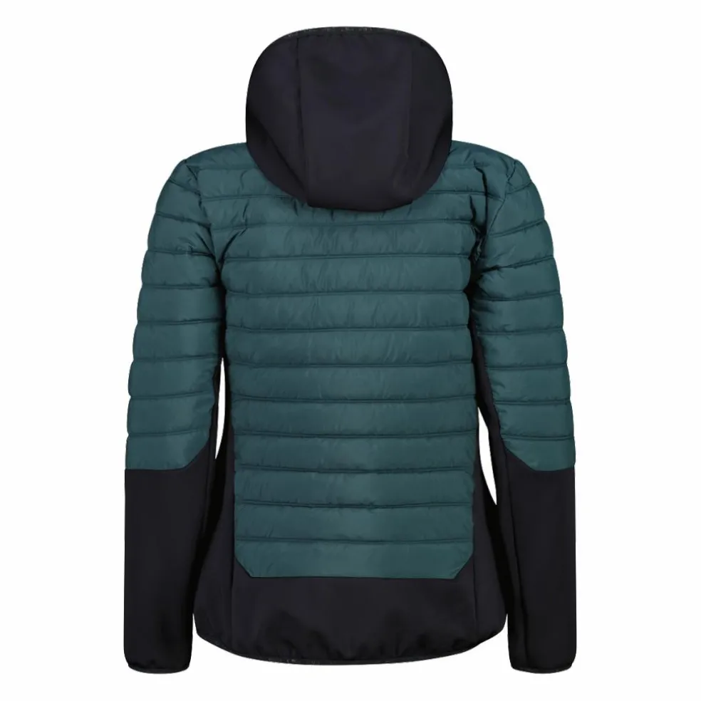 Giacca ibrida donna imbottita Unlimitech con PrimaLoft® Black ThermoPlume con cappuccio