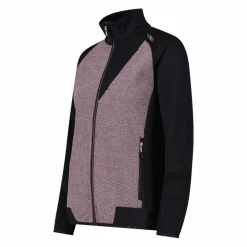 Giacca Ibrida in pile con zip da donna in knit tech