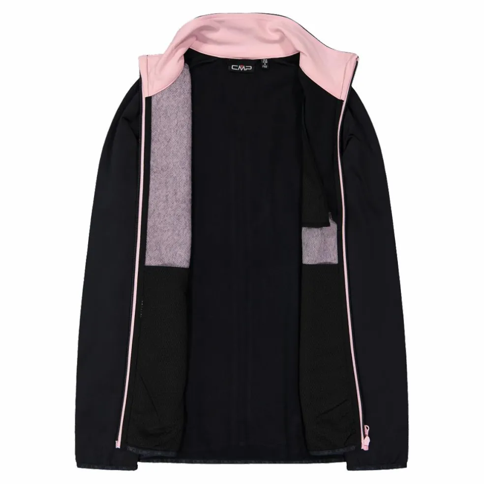 Giacca Ibrida in pile con zip da donna in knit tech