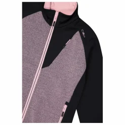 Giacca Ibrida in pile con zip da donna in knit tech