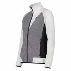 Giacca Ibrida in pile con zip da donna in knit tech