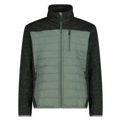 Giacca ibrida in pile da uomo in Knit Tech melange