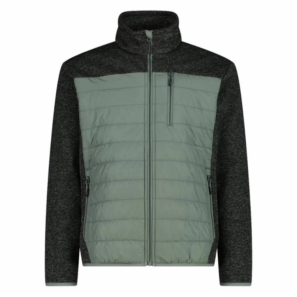 Giacca ibrida in pile da uomo in Knit Tech melange