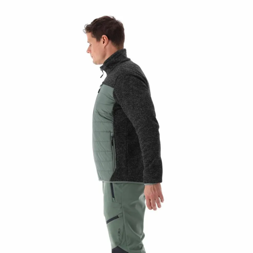 Giacca ibrida in pile da uomo in Knit Tech melange