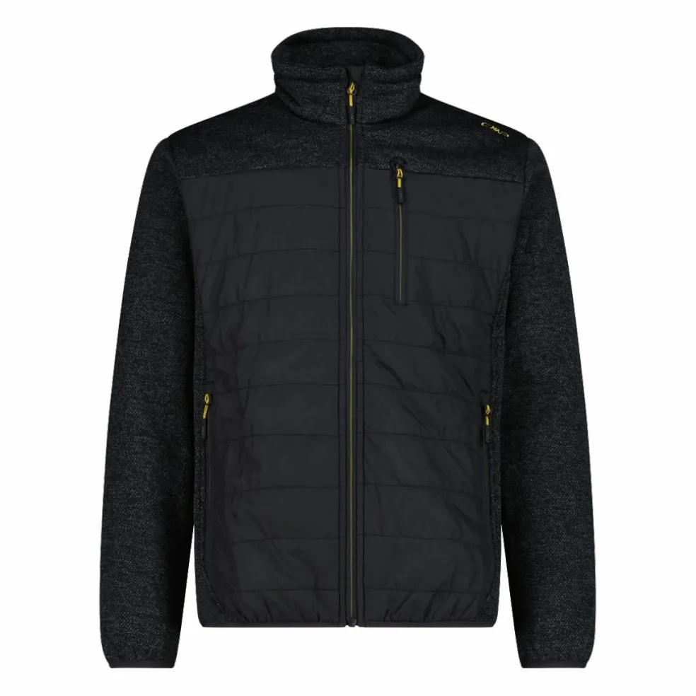 Giacca ibrida in pile da uomo in Knit Tech melange