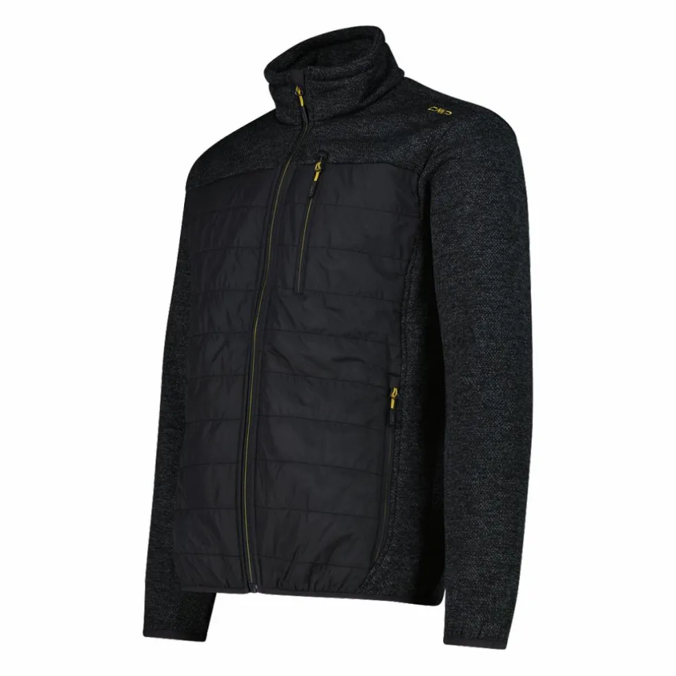 Giacca ibrida in pile da uomo in Knit Tech melange