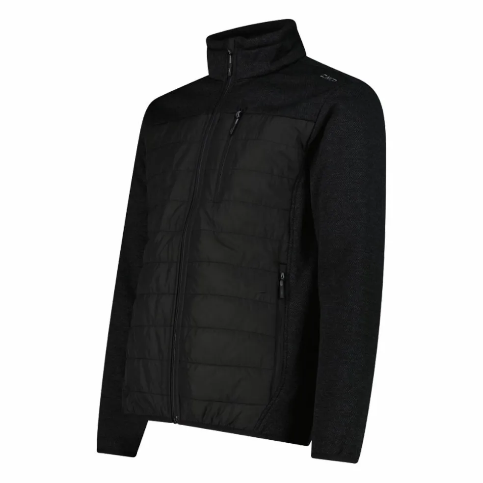 Giacca ibrida in pile da uomo in Knit Tech melange