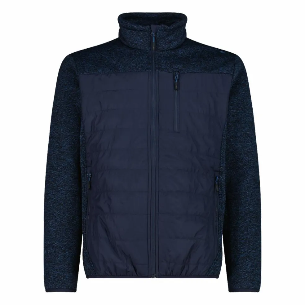 Giacca ibrida in pile da uomo in Knit Tech melange