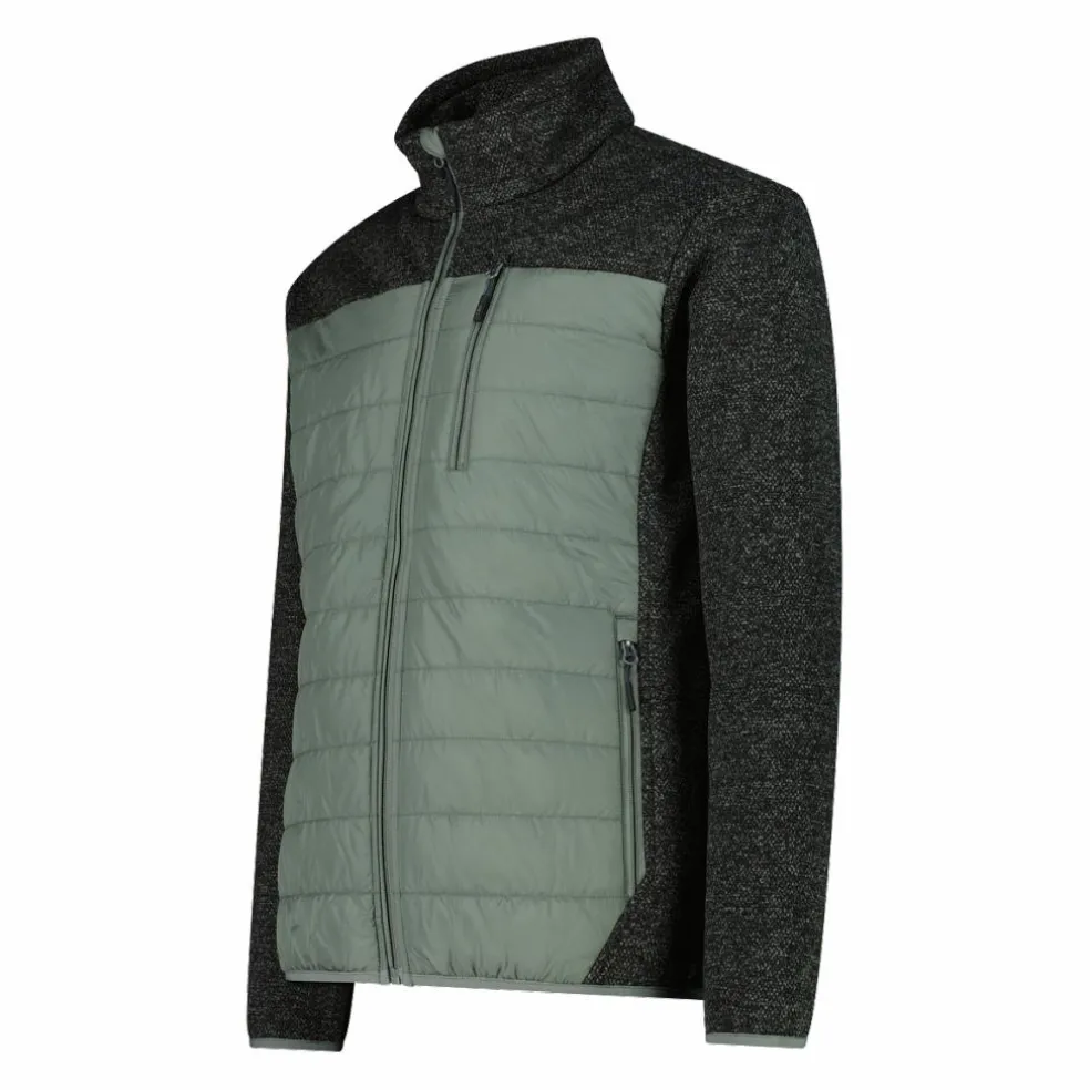 Giacca ibrida in pile da uomo in Knit Tech melange