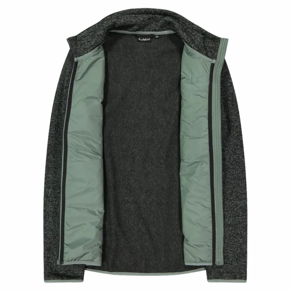 Giacca ibrida in pile da uomo in Knit Tech melange