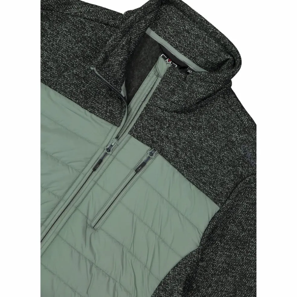 Giacca ibrida in pile da uomo in Knit Tech melange