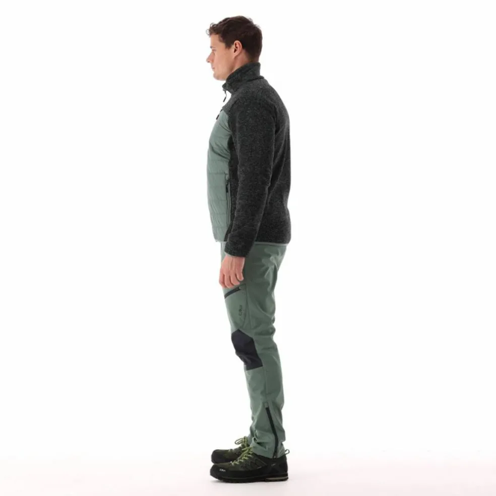 Giacca ibrida in pile da uomo in Knit Tech melange