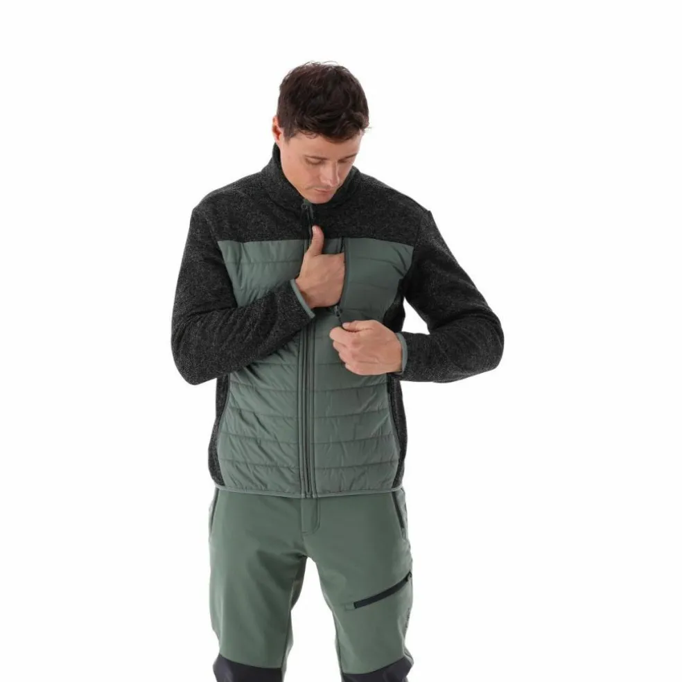 Giacca ibrida in pile da uomo in Knit Tech melange