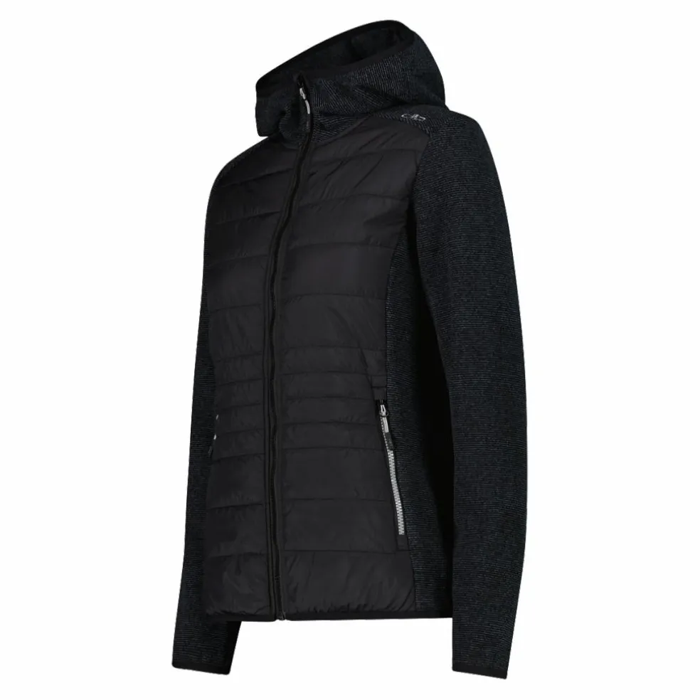 Giacca ibrida in pile knit tech da donna
