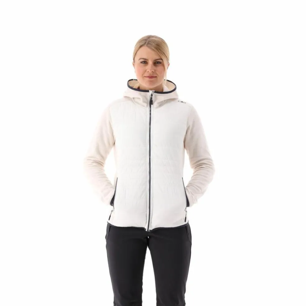 Giacca ibrida in pile knit tech da donna