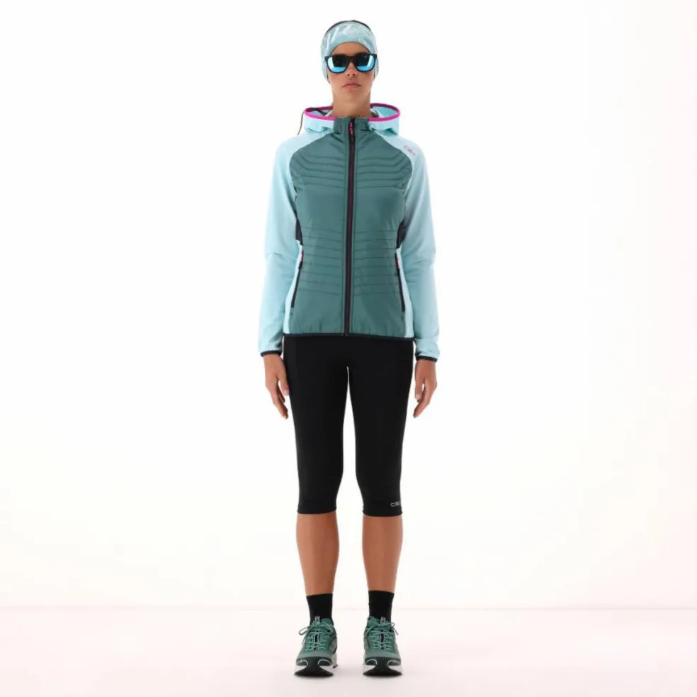 Giacca Ibrida Unlimitech in Stretch Performance con cappuccio da Donna