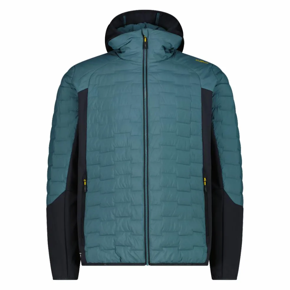 Giacca ibrida uomo imbottita Unlimitech con PrimaLoft® Black ThermoPlume con cappuccio